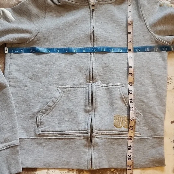 Y2K Pink Peace Bling Dog Set. Zip up hoodie with matching capris.Size: S - Picture 6 of 10